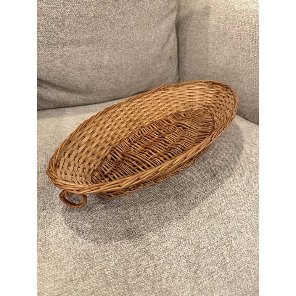 Wicker Basket With Handles Decoration Basket Serving Basket 16"x8"x3"